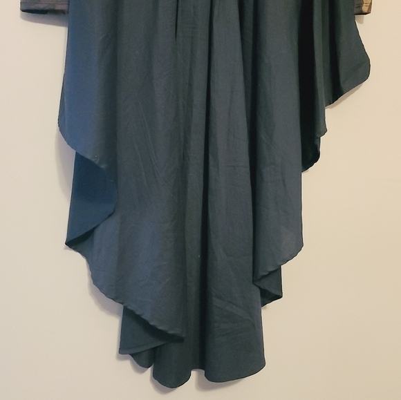 Yellow Cabbage | Women's Camo High Low Ruffle Blouse or Dress (Size Medium) - Picture 13 of 14